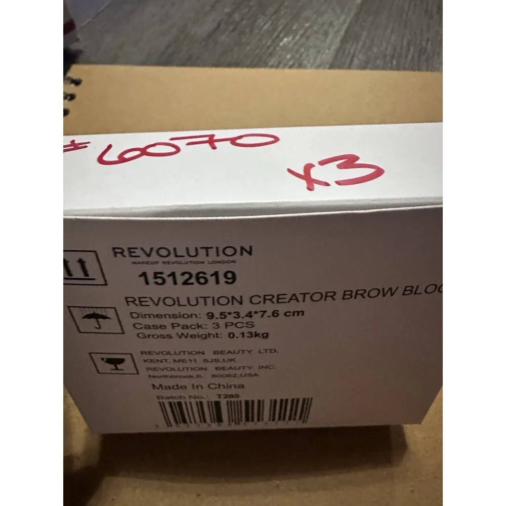 Makeup Revolution Creator Brow Block Brow Palette 3Pc Lot New